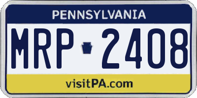 PA license plate MRP2408