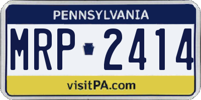 PA license plate MRP2414