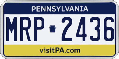 PA license plate MRP2436