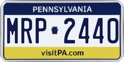 PA license plate MRP2440