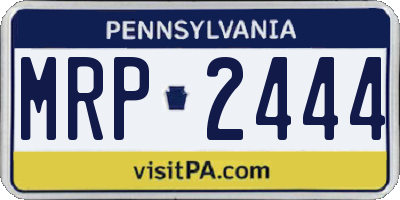 PA license plate MRP2444