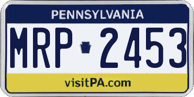 PA license plate MRP2453