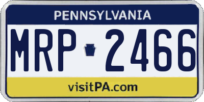 PA license plate MRP2466
