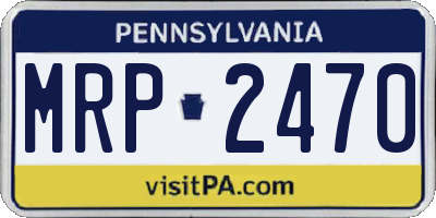 PA license plate MRP2470