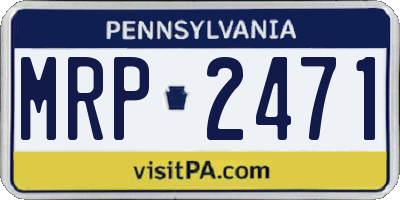 PA license plate MRP2471