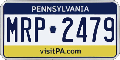 PA license plate MRP2479