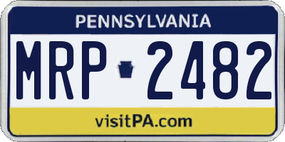 PA license plate MRP2482