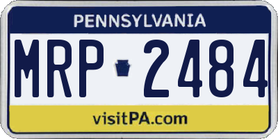 PA license plate MRP2484