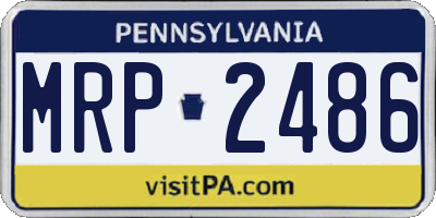 PA license plate MRP2486