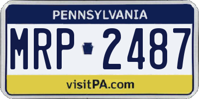 PA license plate MRP2487
