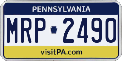 PA license plate MRP2490