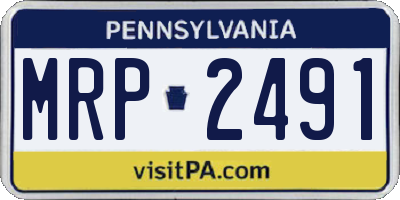 PA license plate MRP2491