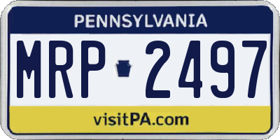 PA license plate MRP2497