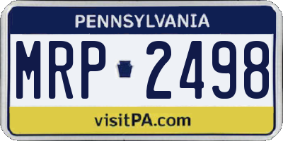 PA license plate MRP2498