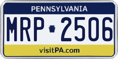 PA license plate MRP2506