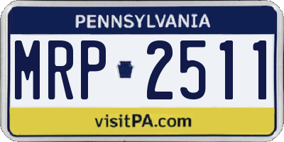 PA license plate MRP2511