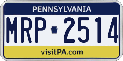 PA license plate MRP2514