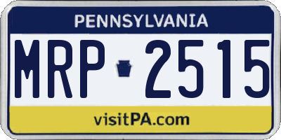 PA license plate MRP2515