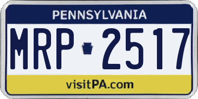 PA license plate MRP2517