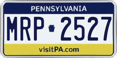 PA license plate MRP2527