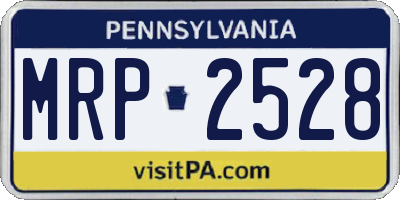 PA license plate MRP2528
