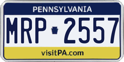 PA license plate MRP2557