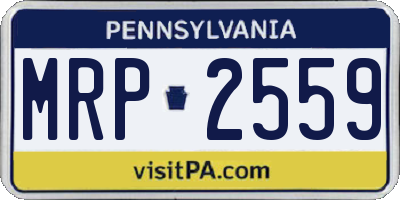 PA license plate MRP2559