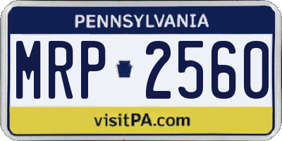 PA license plate MRP2560