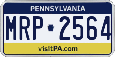 PA license plate MRP2564