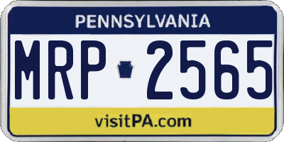 PA license plate MRP2565