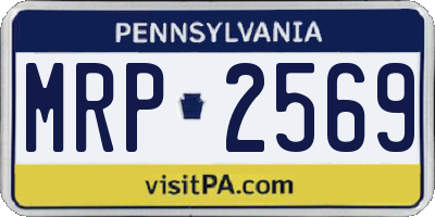 PA license plate MRP2569