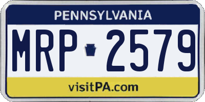 PA license plate MRP2579