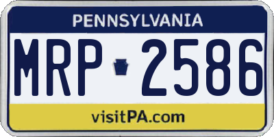 PA license plate MRP2586