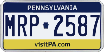 PA license plate MRP2587
