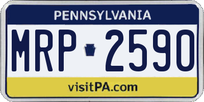 PA license plate MRP2590