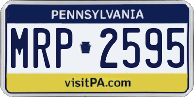 PA license plate MRP2595