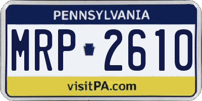 PA license plate MRP2610