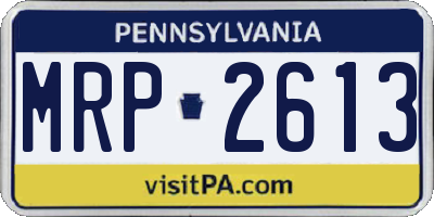 PA license plate MRP2613