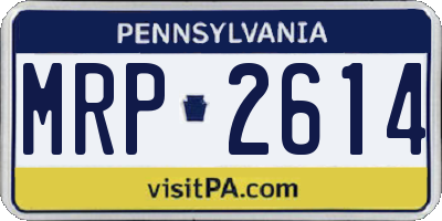 PA license plate MRP2614