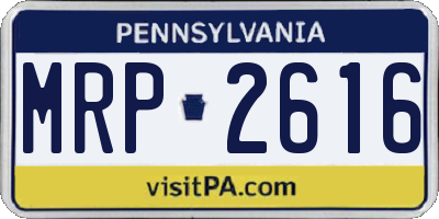 PA license plate MRP2616