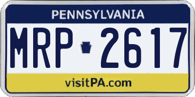 PA license plate MRP2617