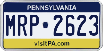 PA license plate MRP2623