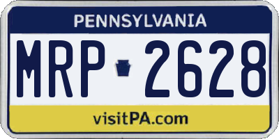 PA license plate MRP2628
