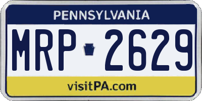 PA license plate MRP2629