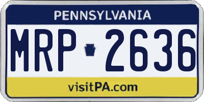 PA license plate MRP2636
