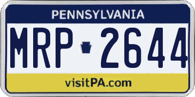 PA license plate MRP2644