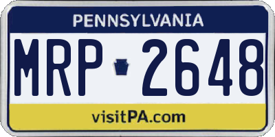PA license plate MRP2648