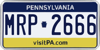 PA license plate MRP2666
