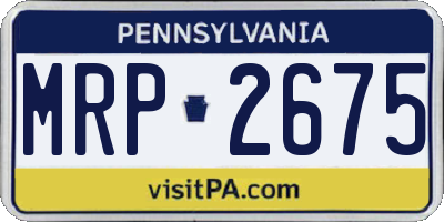 PA license plate MRP2675