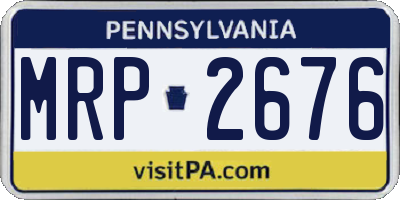 PA license plate MRP2676
